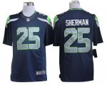 Jerseys Factory Cheap Nike Seahawks #25 Richard Sherman Steel Bl