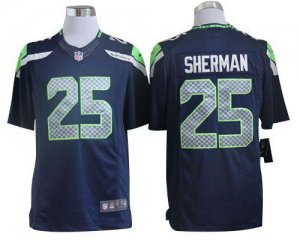 Jerseys Factory Cheap Nike Seahawks #25 Richard Sherman Steel Bl