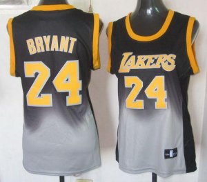 Jerseys Factory Cheap Lakers #24 Kobe Bryant Black/Grey Women's