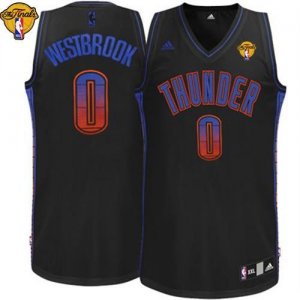 Jerseys Factory Cheap Thunder #0 Russell Westbrook Black Finals