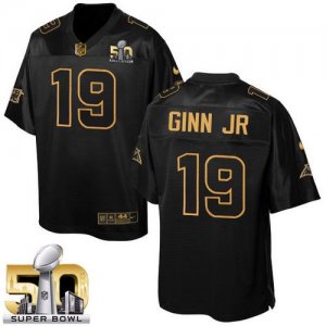 Jerseys Factory Cheap Nike Panthers #19 Ted Ginn Jr Black Super