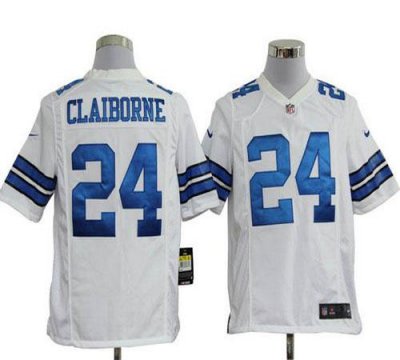 Jerseys Factory Cheap Nike Cowboys #24 Morris Claiborne White Me