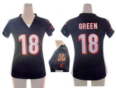 Jerseys Factory Cheap Nike Bengals #18 A.J. Green Black Team Col
