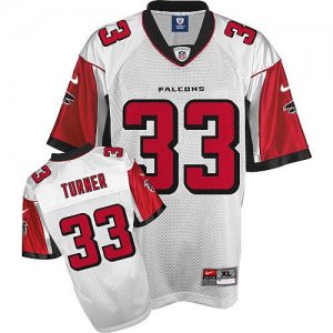 Jerseys Factory Cheap Nike Falcons #33 Michael Turner White Stit
