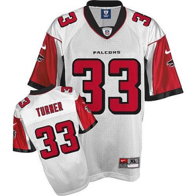 Jerseys Factory Cheap Nike Falcons #33 Michael Turner White Stit