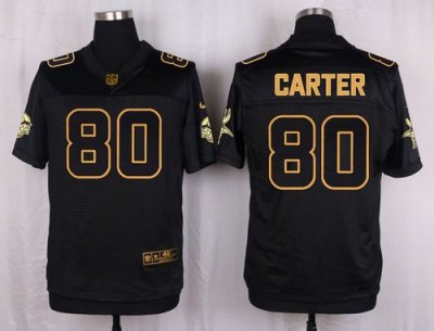 Jerseys Factory Cheap Nike Vikings #80 Cris Carter Black Men's S