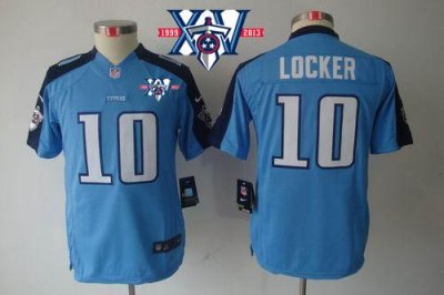 Jerseys Factory Cheap Nike Titans #10 Jake Locker Light Blue Tea
