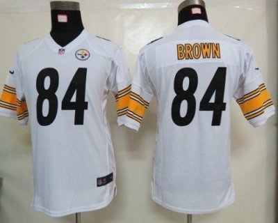 Jerseys Factory Cheap Nike Steelers #84 Antonio Brown White Yout
