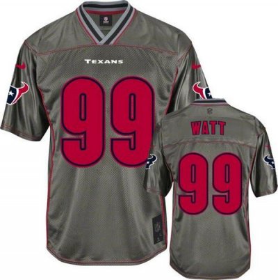 Jerseys Factory Cheap Nike Texans #99 J.J. Watt Grey Men's Stitc