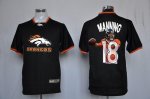 Jerseys Factory Cheap Nike Broncos #18 Peyton Manning Black Men'