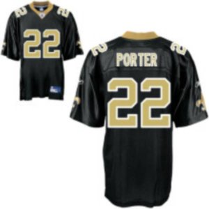 Jerseys Factory Cheap Saints #22 Tracy Porter Black Embroidered