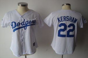Jerseys Factory Cheap Dodgers #22 Clayton Kershaw White Women's