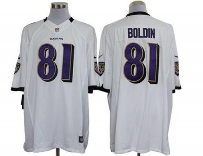 Jerseys Factory Cheap Nike Ravens #81 Anquan Boldin White Men's