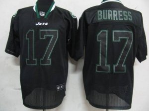Jerseys Factory Cheap Jets #17 Plaxico Burress Lights Out Black