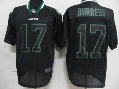 Jerseys Factory Cheap Jets #17 Plaxico Burress Lights Out Black