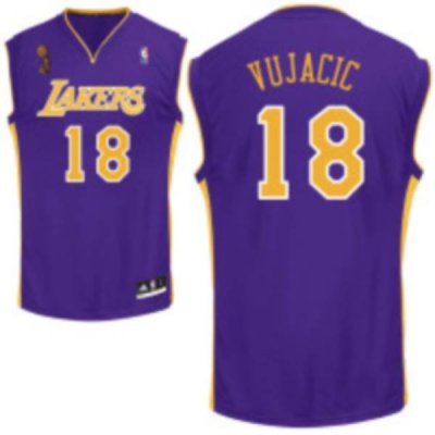Jerseys Factory Cheap Lakers #18 Sasha Vujacic Stitched Purple C