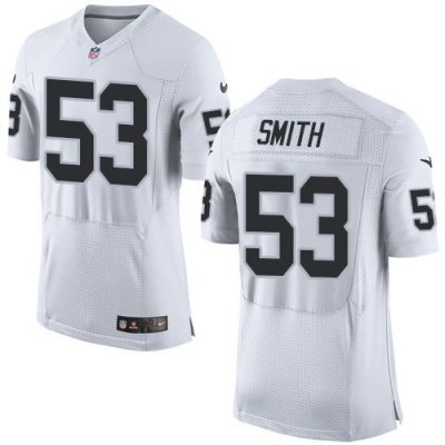 Jerseys Factory Cheap Nike Raiders #53 Malcolm Smith White Men's