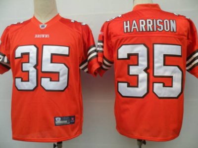 Jerseys Factory Cheap Browns #35 Jerome Harrison Orange Stitched
