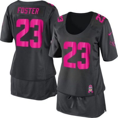 Jerseys Factory Cheap Nike Texans #23 Arian Foster Dark Grey Wom