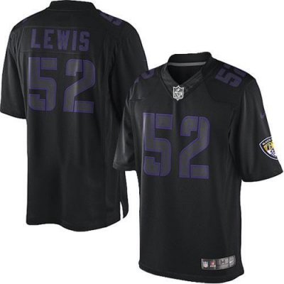 Jerseys Factory Cheap Nike Ravens #52 Ray Lewis Black Men's Embr