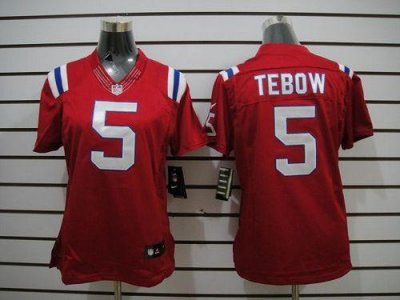 Jerseys Factory Cheap Nike Patriots #5 Tim Tebow Red Alternate W
