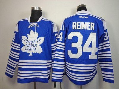 Jerseys Factory Cheap Maple Leafs #34 James Reimer Blue 2014 Win
