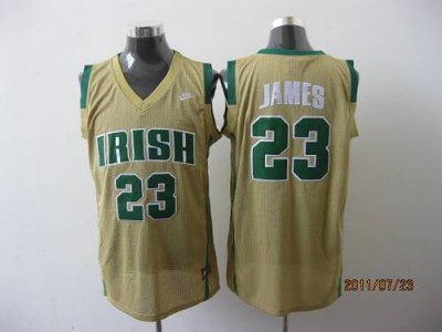 Jerseys Factory Cheap Heat #23 LeBron James Earth Yellow Irish H