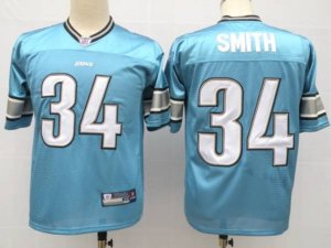 Jerseys Factory Cheap Lions #34 Kevin Smith Blue Stitched NFL Je