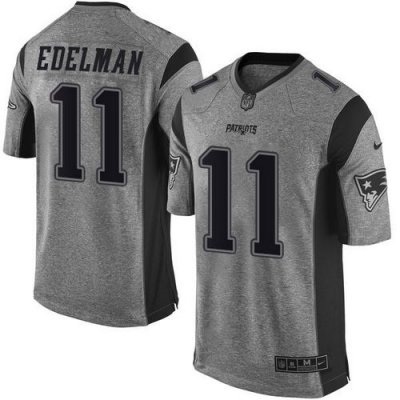 Jerseys Factory Cheap Nike Patriots #11 Julian Edelman Gray Men'