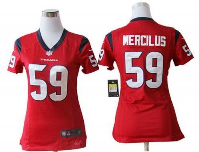 Jerseys Factory Cheap Nike Texans #59 Whitney Mercilus Red Alter