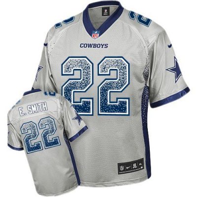 Jerseys Factory Cheap Nike Cowboys #22 Emmitt Smith Grey Men's E