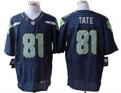 Jerseys Factory Cheap Nike Seahawks #81 Golden Tate Steel Blue T