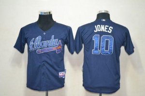 Jerseys Factory Cheap Braves #10 Chipper Jones Blue Cool Base Em