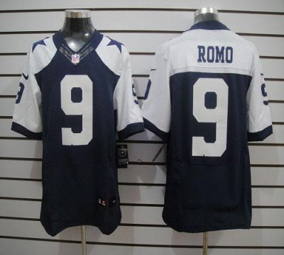 Jerseys Factory Cheap Nike Cowboys #9 Tony Romo Navy Blue Thanks