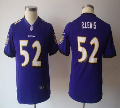 Jerseys Factory Cheap Nike Ravens #52 Ray Lewis Purple Team Colo