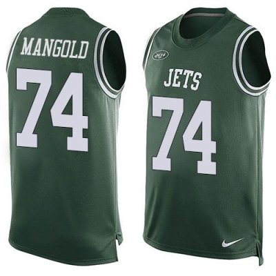 Jerseys Factory Cheap Nike Jets #74 Nick Mangold Green Team Colo