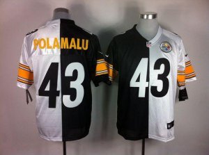 Jerseys Factory Cheap Nike Steelers #43 Troy Polamalu White/Blac