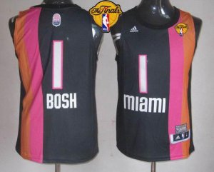 Jerseys Factory Cheap Heat #1 Chris Bosh Black ABA Hardwood Clas