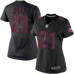 Jerseys Factory Cheap Nike 49ers #21 Frank Gore Black Impact Wom