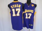Jerseys Factory Cheap Lakers #17 Andrew Bynum Embroidered Purple