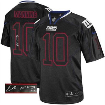 Jerseys Factory Cheap Nike Giants #10 Eli Manning Lights Out Bla