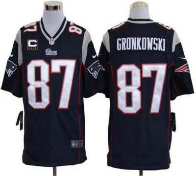 Jerseys Factory Cheap Nike Patriots #87 Rob Gronkowski Navy Blue
