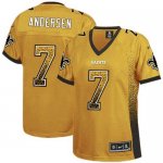 Jerseys Factory Cheap Nike Saints #7 Morten Andersen Gold Women'