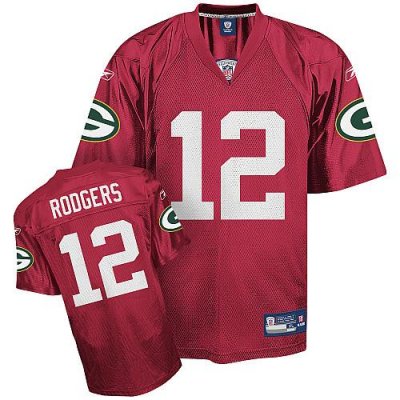 Jerseys Factory Cheap Packers #12 Aaron Rodgers Red QB Practice