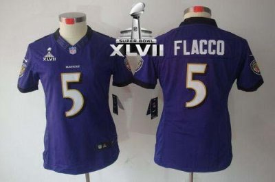 Jerseys Factory Cheap Nike Ravens #5 Joe Flacco Purple Team Colo