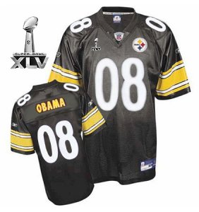 Jerseys Factory Cheap Steelers #8 President Obama Super Black Bo