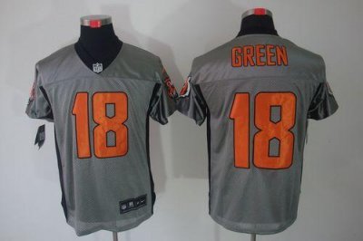 Jerseys Factory Cheap Nike Bengals #18 A.J. Green Grey Shadow Me
