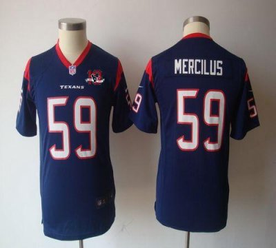 Jerseys Factory Cheap Nike Texans #59 Whitney Mercilus Navy Blue