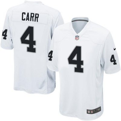 Jerseys Factory Cheap Nike Raiders #4 Derek Carr White Men's Sti