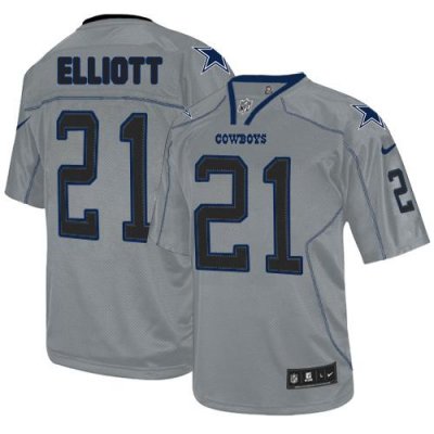 Jerseys Factory Cheap Nike Cowboys #21 Ezekiel Elliott Lights Ou